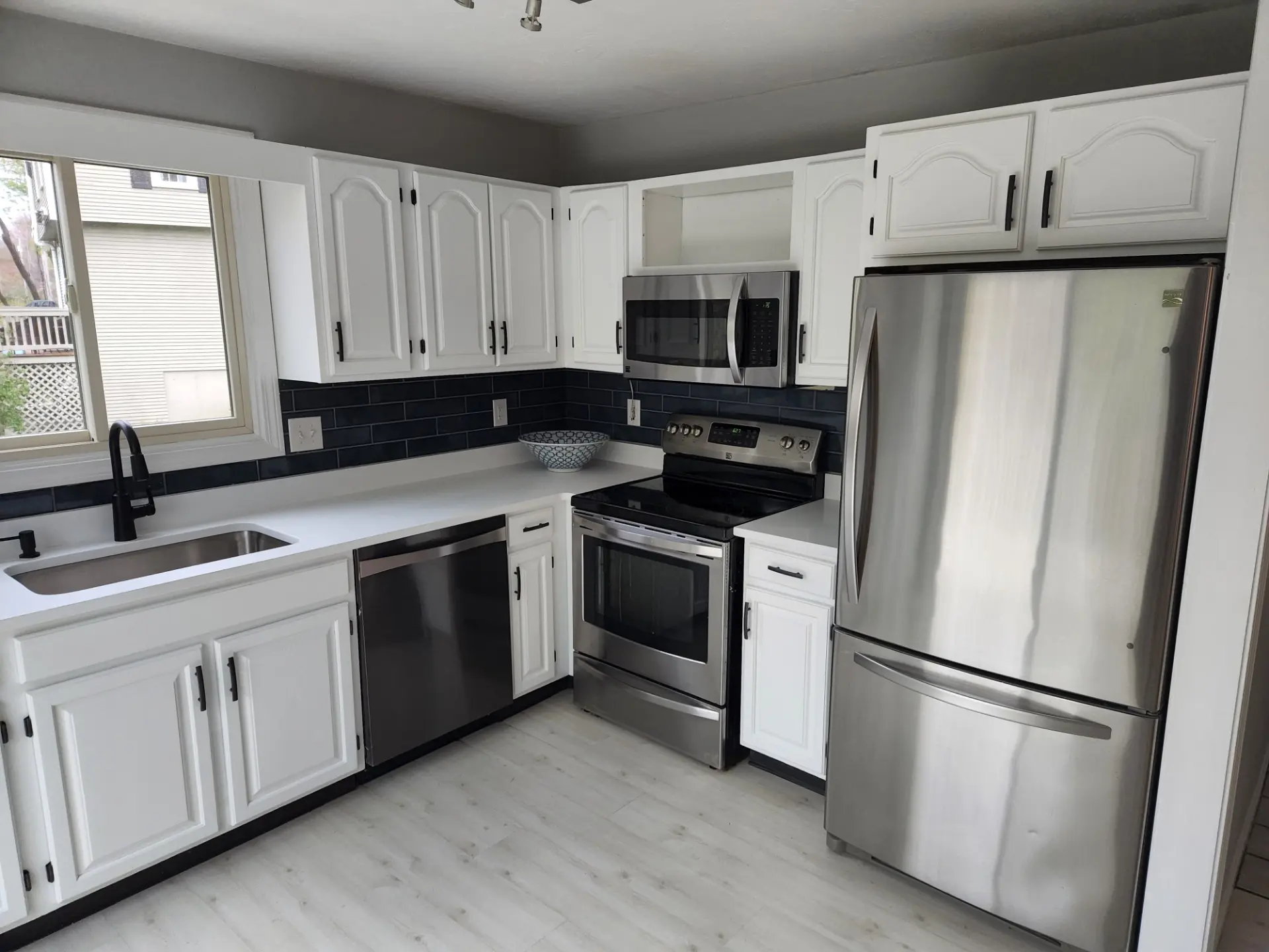 Interior view of the kitchen building area with clean equipment in south shore ma