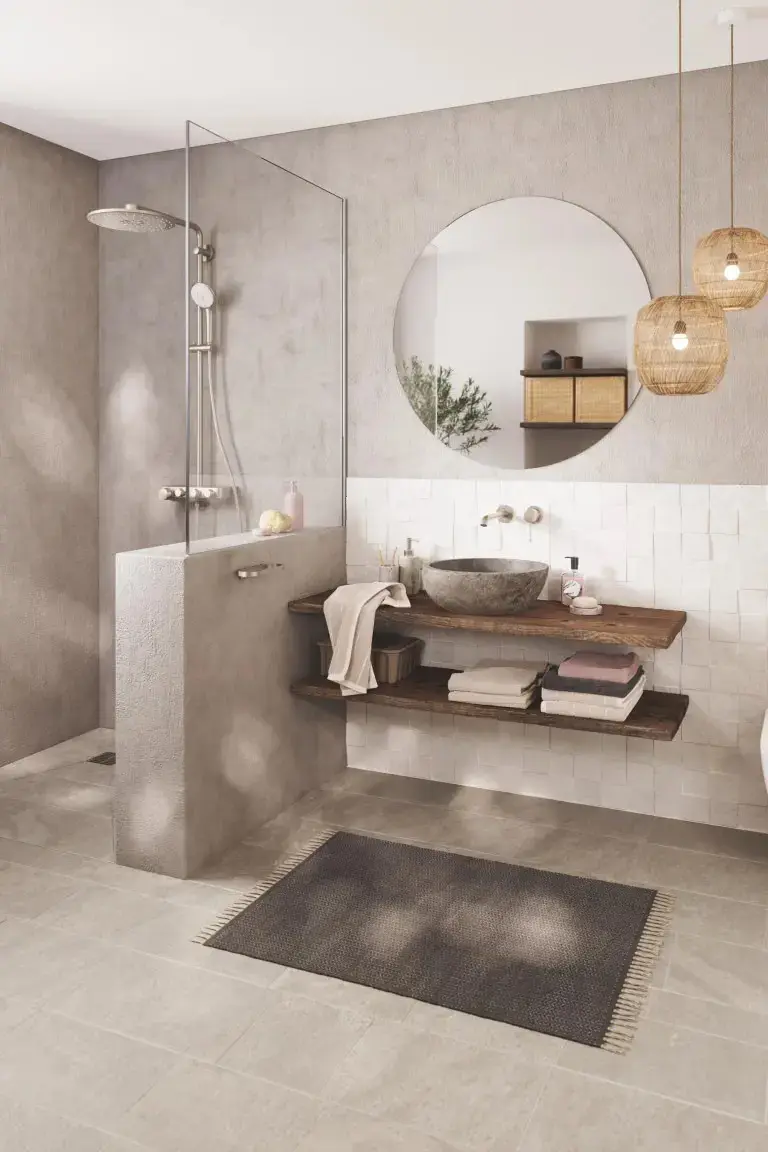 Sk grohe Contemporary bathroom with walk in shower