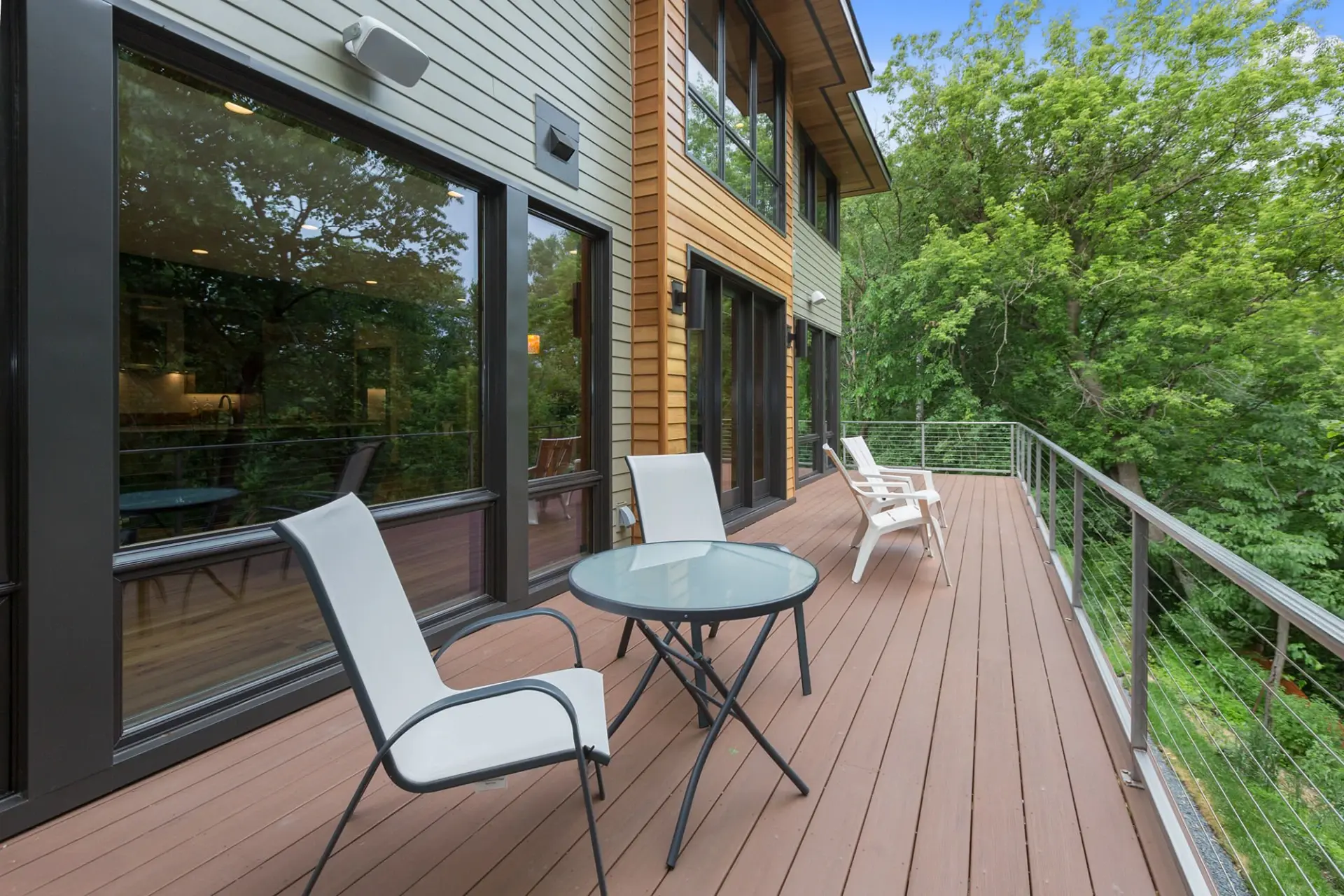 Sk outdoor deck with multiple colors popping